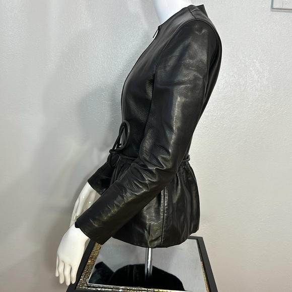 RARE Gucci Tom Ford Era Black Leather Jacket FW 90s - Picture 6 of 11